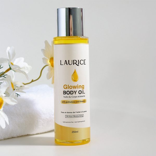 Huile de corps éclatante de Laurice Cosmetics